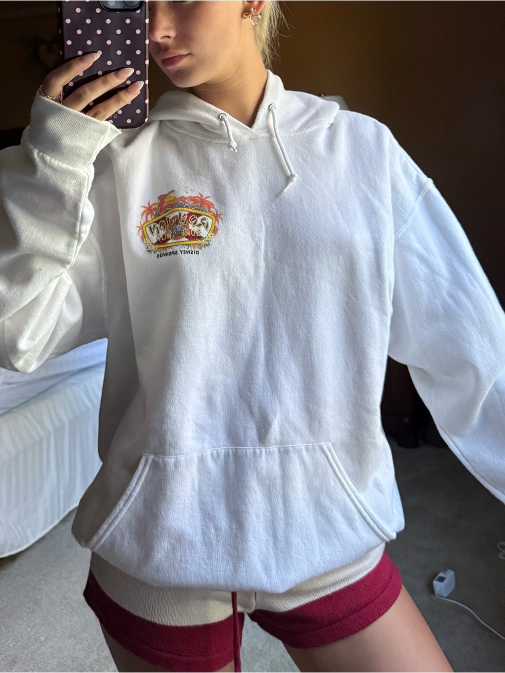 White Ron Jon Hoodie Sweatshirt Disney springs